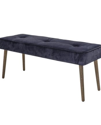 Mørkeblå Velour Bænk fra Bloomingville - Tilbud!