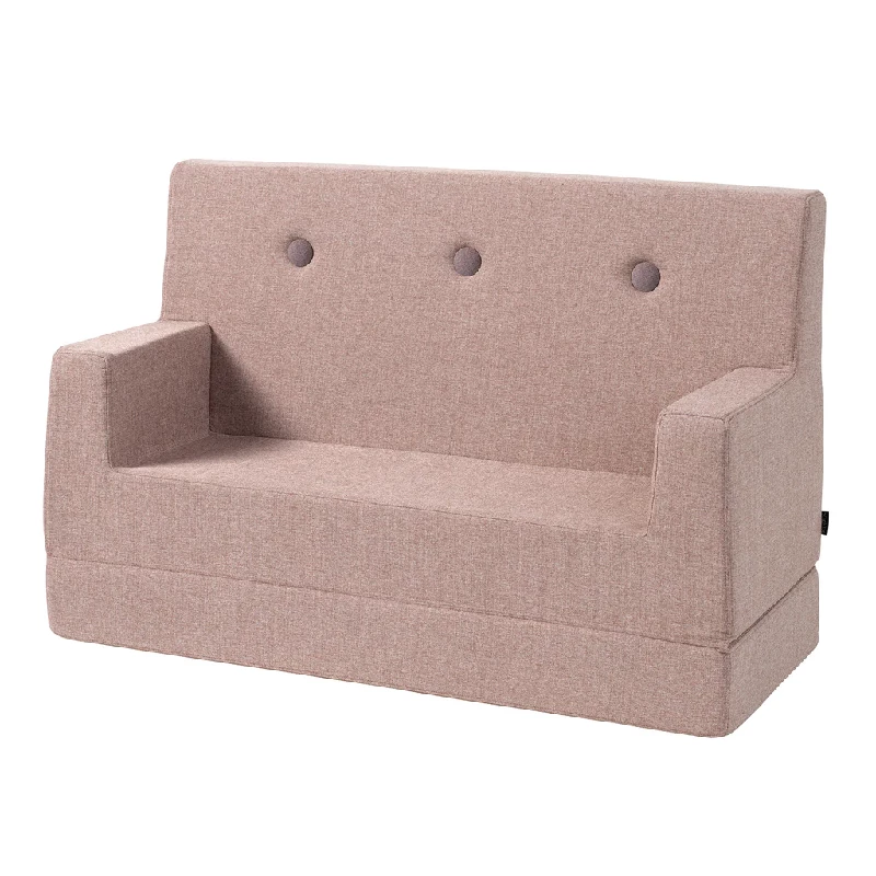 Klipklap Børnesofa - Flere Farver, Blød Rose