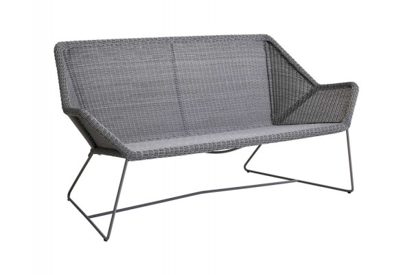 Cane Line Breeze Pers Sofa i Lys Grå - Perfekt til Haven