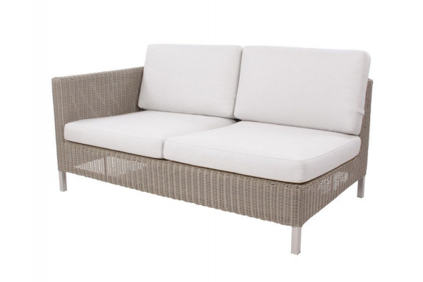 Cane Line Connect 2-Pers. Sofa Højre Taupe - Tilbud!
