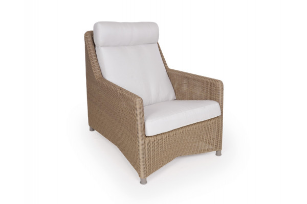 Cane Line Diamond Highback Stol Hynde - Lys Naturhvid
