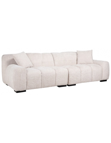 Charelle 3-personers sofa i cremefarvet chenille - tilbud!