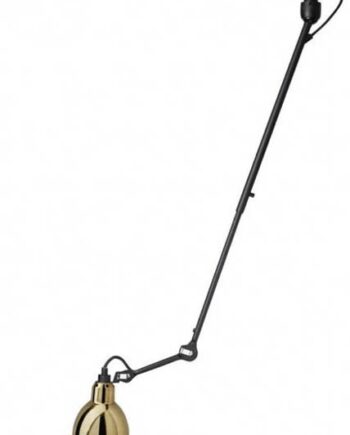 302 Loftlampe i Sort Messing - Justerbar Arm Design