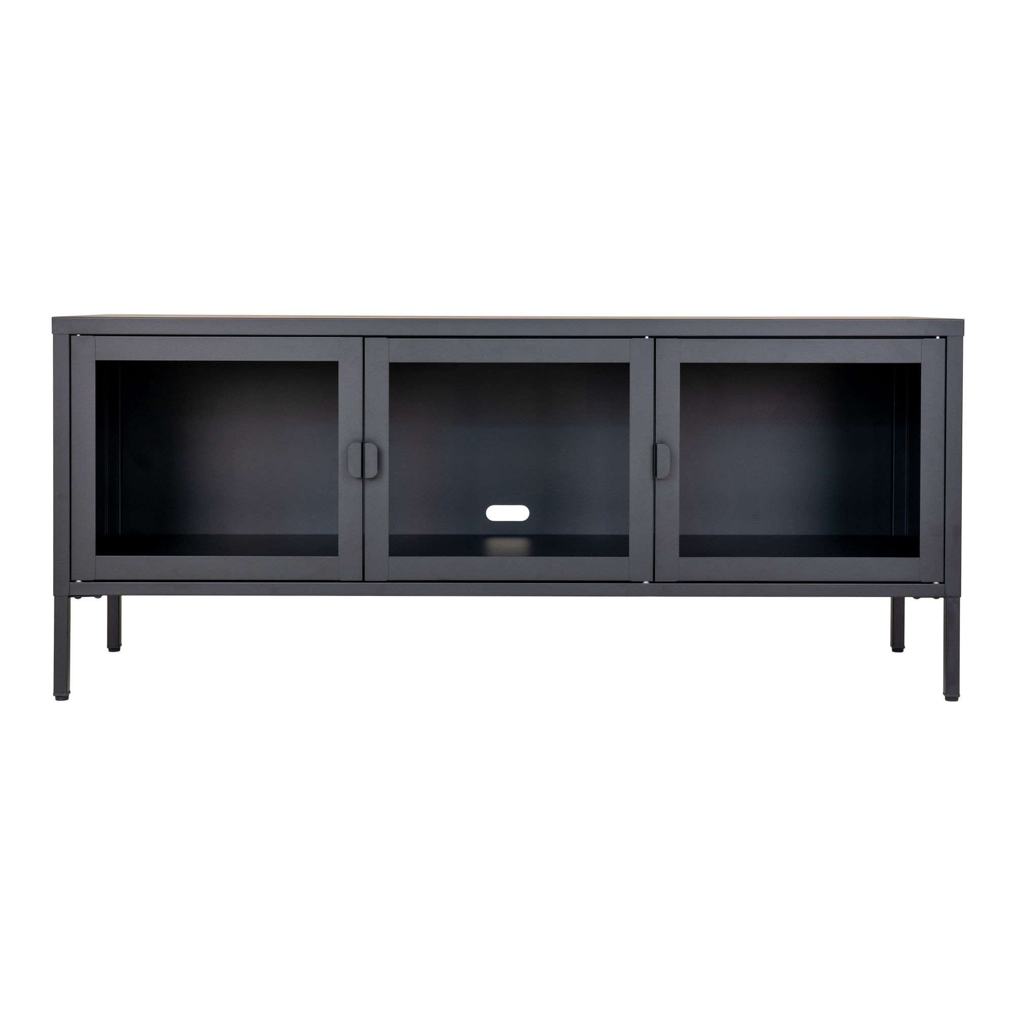 Brisbane TV-Bænk 130 cm med Glaslåger - Stilfuld Design