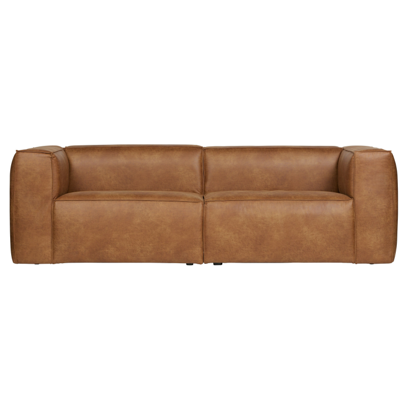 Bean Pers Sofa i Cognac - Komfortabel 3,5-personers Sofa