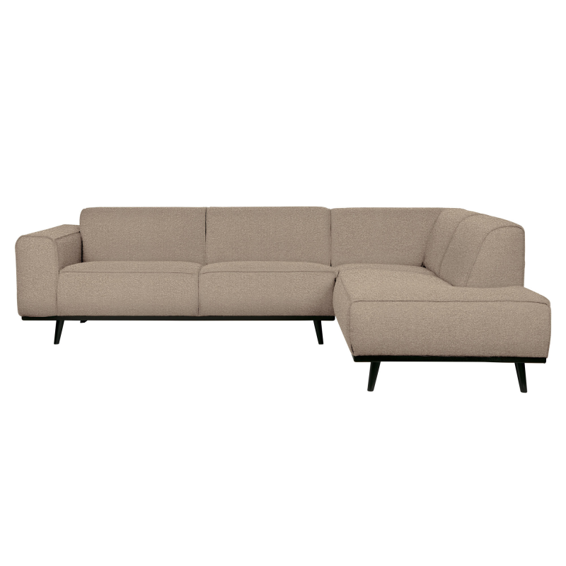 Beige Højrevendt Hjørnesofa i Boucle fra Bepurehome