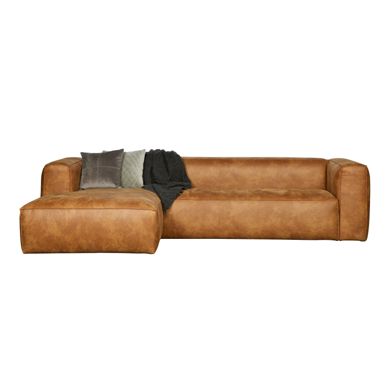 Bean Hjørnesofa Venstrevendt i Cognac - Komfortabel Design