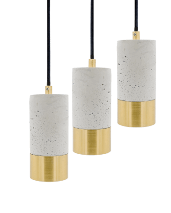 Betonlampe med Messingfatning - Unik Designlampe