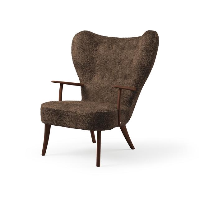 Pragh Lænestol i Sheepskin - Eksklusiv Valnød Design
