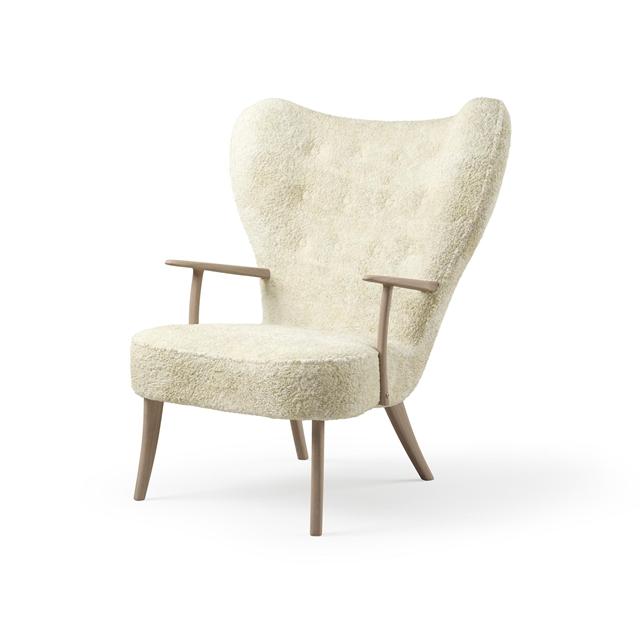 Pragh Lænestol i Sheepskin - Off White fra Warm Nordic