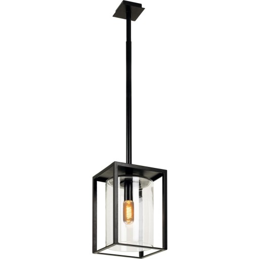 Dome Ceiling Lang Udendørs Loftlampe i Klar og Sort