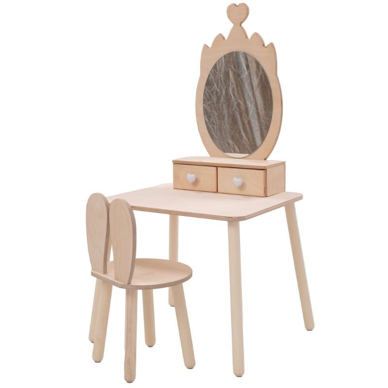 Børnesminkebord med Stol - Flot Design til Legerum