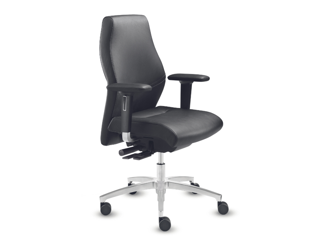 Dauphin Shape SH0989 Kontorstol i Sort Relax Stof