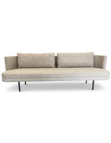 Zilt 2-Personers Sofa i Metal og Tekstil - Sort/Gråbrun