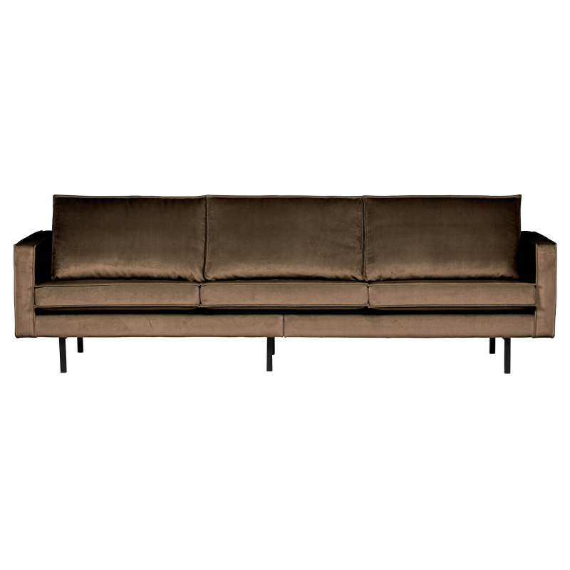 Rodeo Pers Sofa i Taupe Velour fra BePureHome