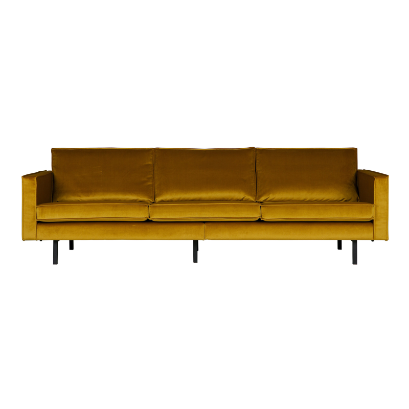 Rodeo Pers Sofa i Velour - Ochre fra BePureHome