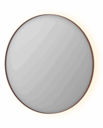 Sp17 Rundt Spejl Ramme Med Indirekte Led Belysning 100x4x100 Børstet Kobber Bad&design Sneaker