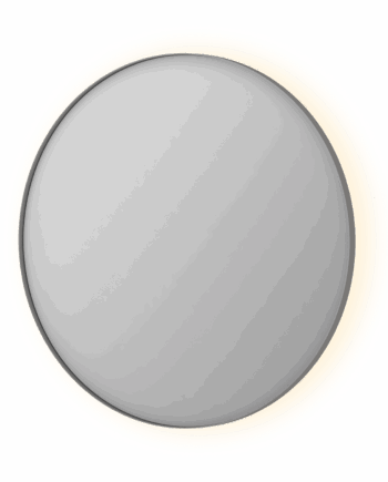 Sp17 Rundt Spejl Ramme Med Indirekte Led Belysning 100x4x100 Børstet Rustfrit Stål Bad&design Sneaker