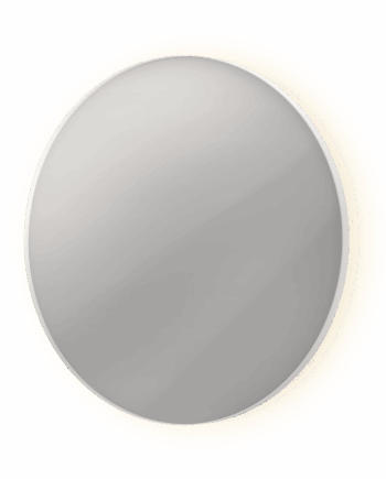 Sp17 Rundt Spejl Ramme Med Indirekte Led Belysning 100x4x100 Mat Hvid Bad&design Sneaker