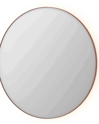 Sp17 Rundt Spejl Ramme Med Indirekte Led Belysning 120x4x120 Børstet Kobber Bad&design Sneaker