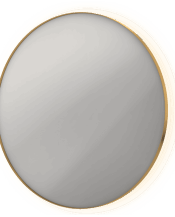 Sp17 Rundt Spejl Ramme Med Indirekte Led Belysning 120x4x120 Børstet Mat Guld Bad&design Sneaker