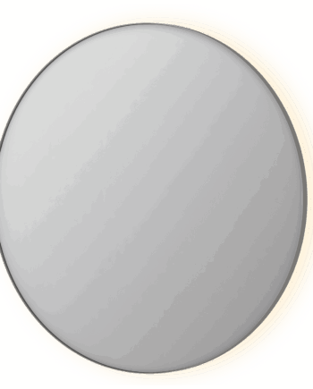 Sp17 Rundt Spejl Ramme Med Indirekte Led Belysning 120x4x120 Børstet Rustfrit Stål Bad&design Sneaker