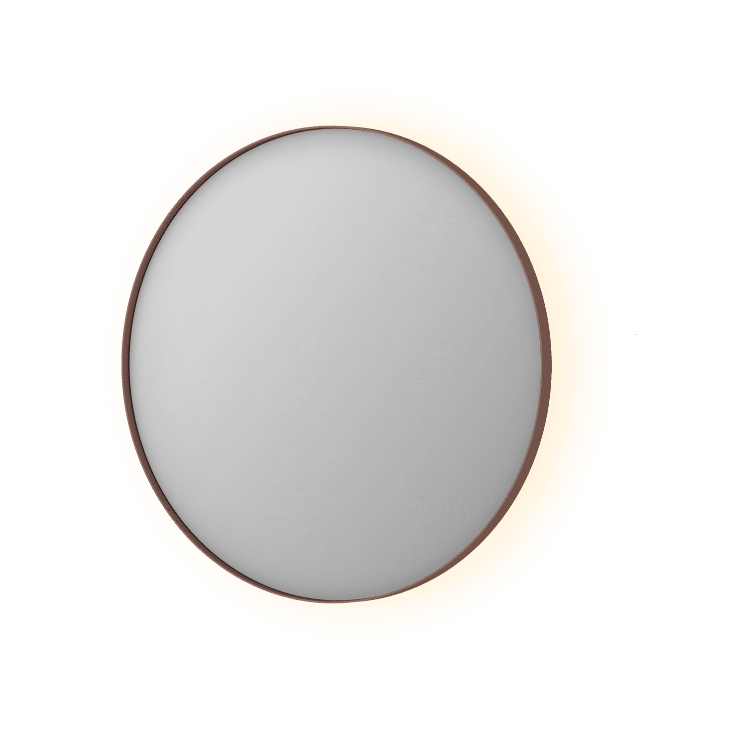 Sp17 Rundt Spejl Ramme Med Indirekte Led Belysning 80x4x80 Børstet Kobber Bad&design Sneaker