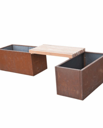 Højbede Corten Med Bænk Zinkbakken Sneaker