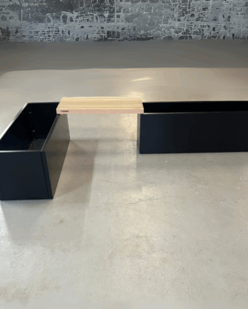 Sorte Højbede Med Bænk  120 Zinkbakken Sneaker