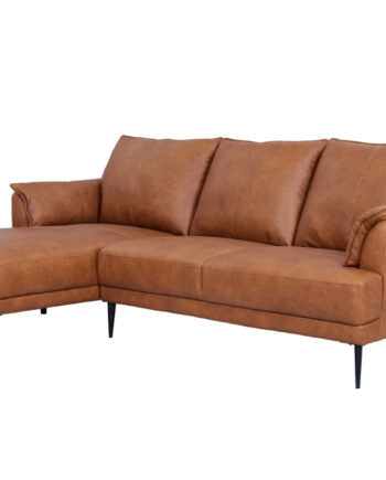 Jazz Sofa Med Chaiselong Til Venstre Brun Okselæder  Sneaker