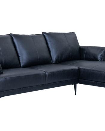 Jazz Sofa Med Chaiselong Til Højre Sort Okselæder  Sneaker