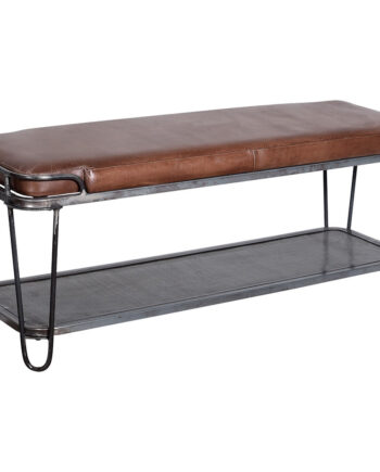 Læderbænk Med Hylde  Sneaker