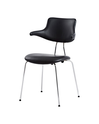 118 Stol   Fuldpolst Sort Læder Vermund Sneaker