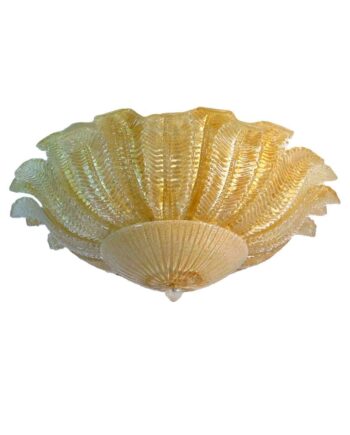 Murano Loftslampe Barovier Gul Mat Guld Patineret  Sneaker