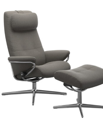 Berlin Lænestol Fodskammel Med Høj Ryg Cross Stel Stressless Sneaker