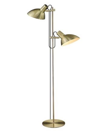 Metropole Gulv Arm Antik Messing 2xe27 Halo Design Sneaker