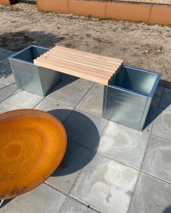 Plantekasser Med Bænk Galvaniseret Zinkbakken Sneaker