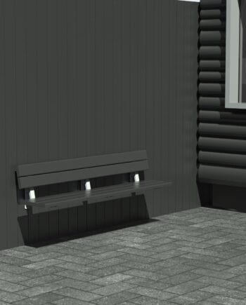 Bænk Væghængt Med Ryglæn Sort Ural Black   Ingarden Sneaker