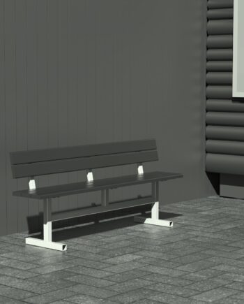 Bænk Med Ryglæn Sort Ural Black   Ingarden Sneaker