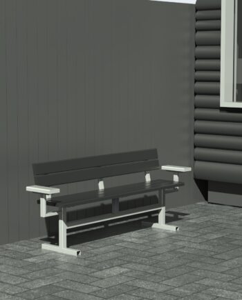 Bænk Med Ryglæn Armlæn Sort Ural Black   Ingarden Sneaker