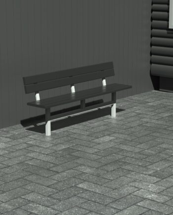 Bænk Til Nedstøbning Med Ryglæn Sort Ural Black   Ingarden Sneaker