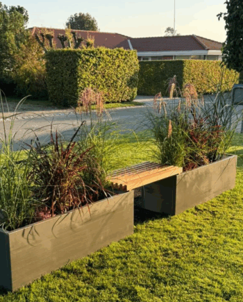 Højbede Corten Med Bænk  120 Zinkbakken Sneaker