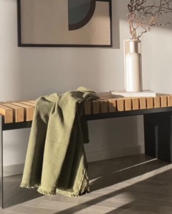 Smuk Entr Bænk Med Fsc Certificeret Tatajuba Træ Jernbede Sneaker