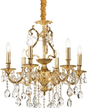 Armet Pendellampe   Gioconda ø62 Justerbar Højde 118 Guld Ideal Lux Sneaker