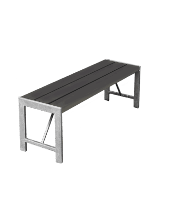 Bænk Model 123 Nonwood Antracit Galv Stel Hortus Sneaker
