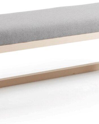 Entrbænk   Loya 128x42x41 Grå Natur Polstret Stof Med Bøgetræsfødder Kave Home Sneaker
