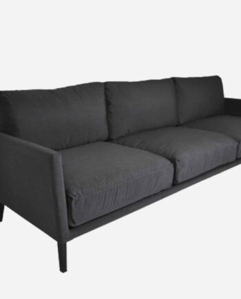 Loungesofa Med Allweather Hynder Sort  Sneaker