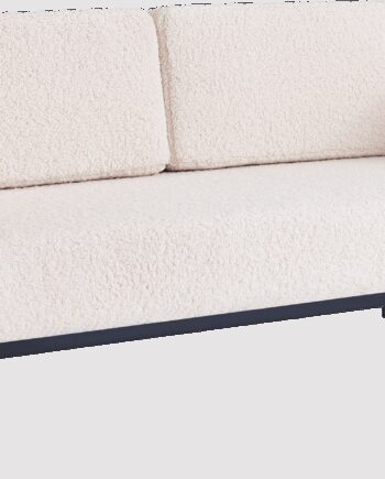 Bænk Nordlys Furniture Soforebro Hvid Boucl 160 Med Sort Metalstel  Sneaker