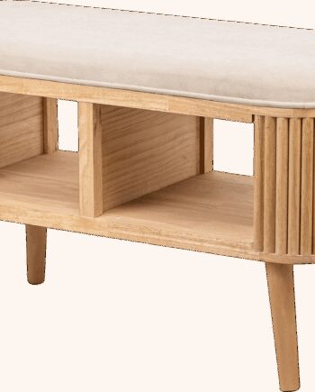 Bænk Med Opbevaring Nordlys Furniture Isumi Naturbrun Fløjl  Sneaker