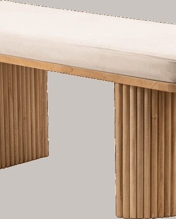 Entrbænk Nordlys Furniture Pireus Beige Fløjl Med Fsc Træstel Opbevaring 100  Sneaker